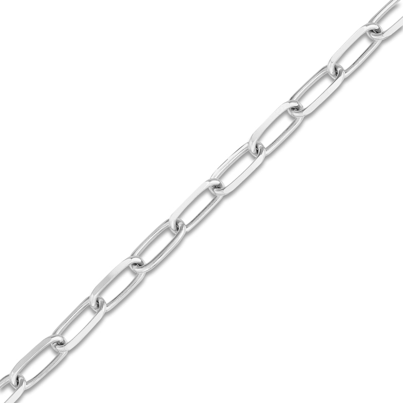 Main Image 2 of Solid Paperclip Chain Necklace 14K White Gold 24" 5.25mm