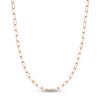Thumbnail Image 1 of Solid Paperclip Chain Necklace 14K Rose Gold 24" 5.25mm