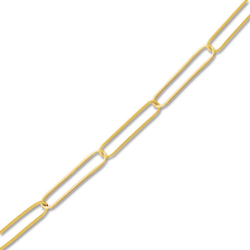 Main Image 2 of Solid Paperclip Chain Necklace 14K Yellow Gold 16" 3.4mm