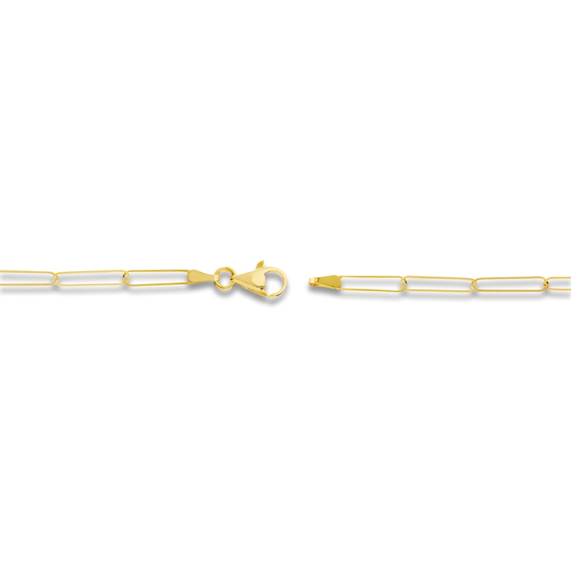 Main Image 3 of Solid Paperclip Chain Necklace 14K Yellow Gold 16" 3.4mm