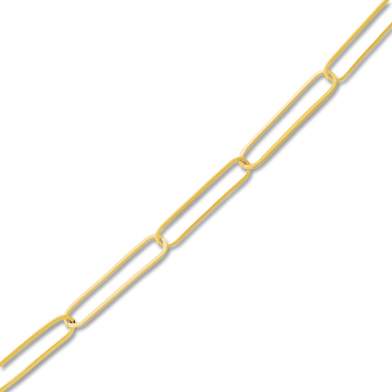 Main Image 2 of Solid Paperclip Chain Necklace 14K Yellow Gold 20" 3.4mm