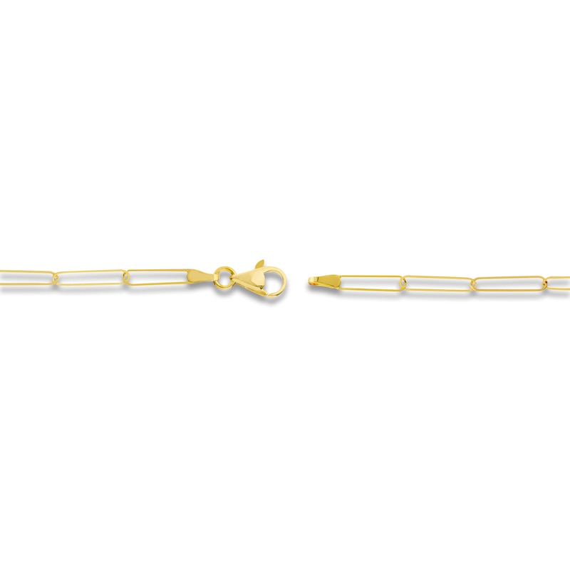 Main Image 3 of Solid Paperclip Chain Necklace 14K Yellow Gold 20" 3.4mm
