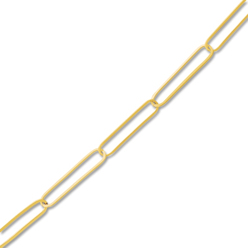 Main Image 2 of Solid Paperclip Chain Necklace 14K Yellow Gold 24" 3.4mm
