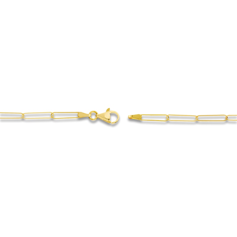 Main Image 3 of Solid Paperclip Chain Necklace 14K Yellow Gold 24" 3.4mm