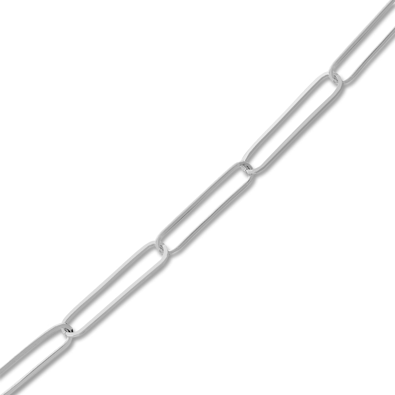Main Image 2 of Solid Paperclip Chain Necklace 14K White Gold 16&quot; 3.4mm