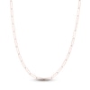 Thumbnail Image 1 of Solid Paperclip Chain Necklace 14K Rose Gold 18" 3.4mm