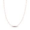 Thumbnail Image 1 of Solid Paperclip Chain Necklace 14K Rose Gold 30" 3.4mm