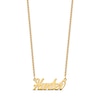 Thumbnail Image 1 of Polished Script Name Plate Necklace Sterling Silver/14K Yellow Gold-Plated 18"