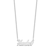 Thumbnail Image 1 of Polished Script Name Plate Necklace Sterling Silver 18"