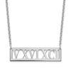 Thumbnail Image 1 of Roman Numeral Bar Necklace 18"