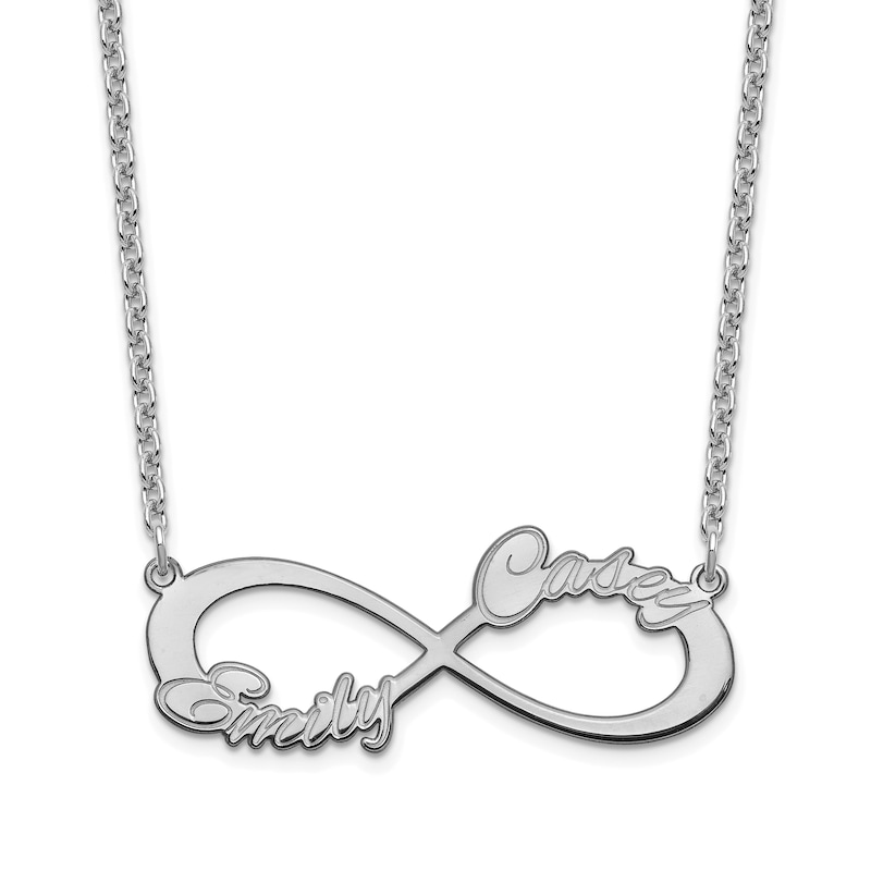 Main Image 1 of Two Name Infinity Necklace 18"