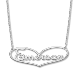Open Heart Name Plate 18"