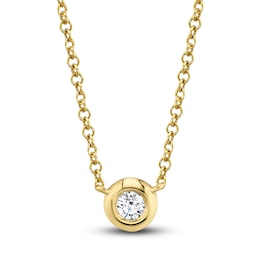 Shy Creation Diamond Necklace 1/15 ct tw Round 14K Yellow Gold SC55012538