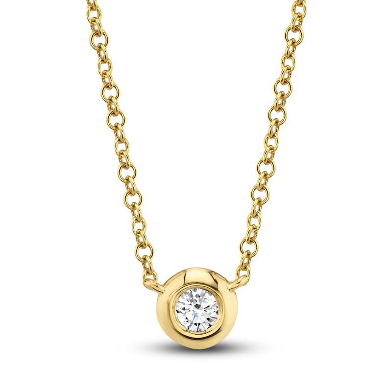 Main Image 1 of Shy Creation Diamond Necklace 1/15 ct tw Round 14K Yellow Gold SC55012538