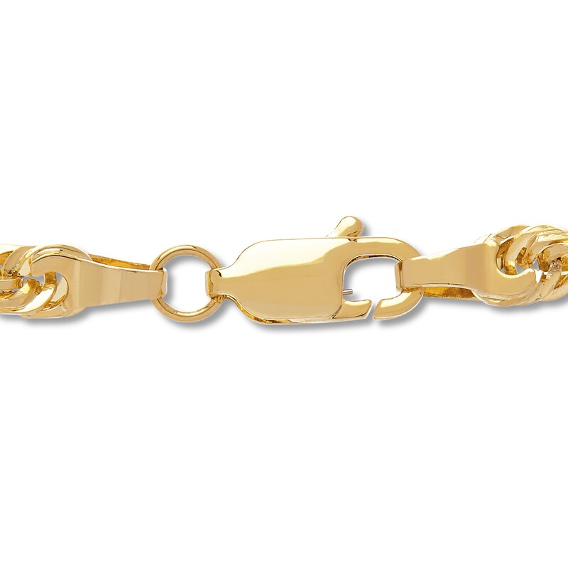 Main Image 2 of Solid Glitter Rope Necklace 14K Yellow Gold 20" 3.8mm