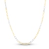 Thumbnail Image 1 of Semi-Solid Curb Link Chain Necklace 14K Two-Tone Gold 24" 3.3mm