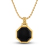 Thumbnail Image 0 of 1933 by Esquire Men's Black Onyx Necklace 14K Yellow Gold-Plated Sterling Silver 22"