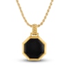 Thumbnail Image 1 of 1933 by Esquire Men's Black Onyx Necklace 14K Yellow Gold-Plated Sterling Silver 22"