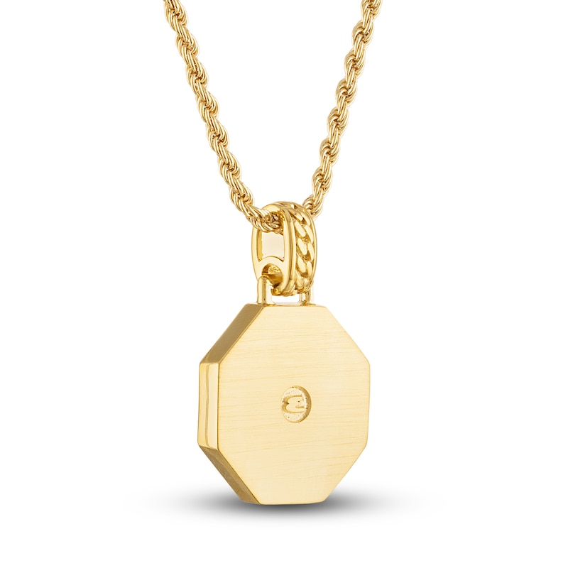 Main Image 3 of 1933 by Esquire Men's Black Onyx Necklace 14K Yellow Gold-Plated Sterling Silver 22"