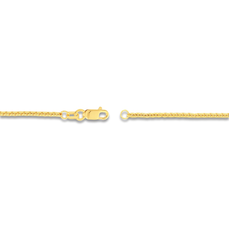 Main Image 3 of Round Solid Box Chain Necklace 14K Yellow Gold 24" 1.75mm