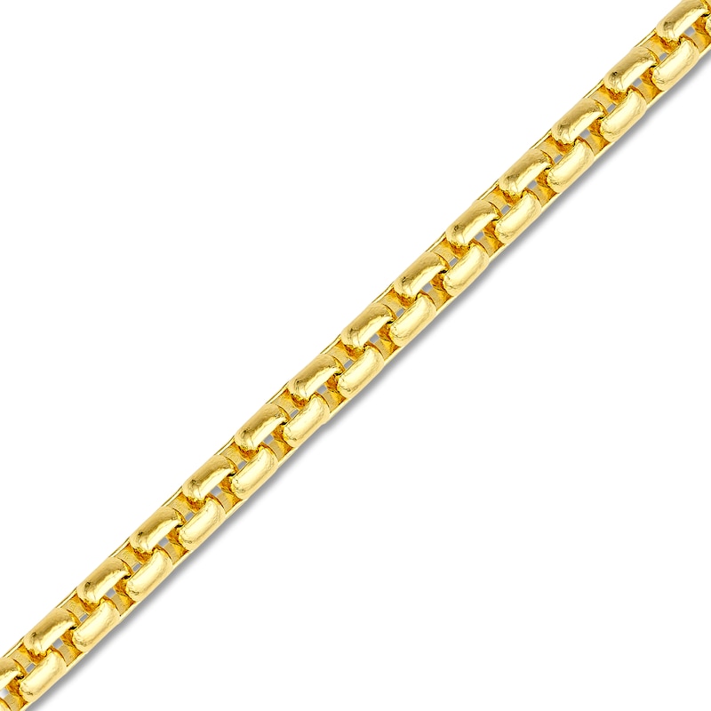 Main Image 2 of Round Solid Box Chain Necklace 14K Yellow Gold 18" 3.3mm