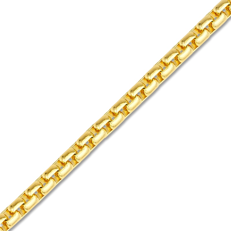 Main Image 2 of Round Solid Box Chain Necklace 14K Yellow Gold 20" 3.3mm