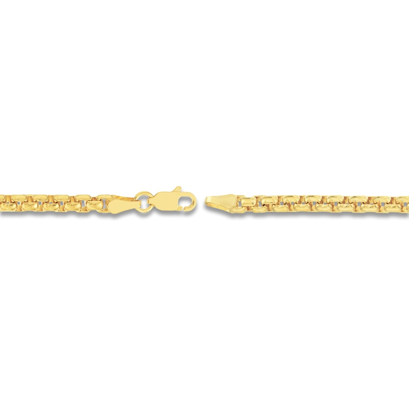 Main Image 3 of Round Solid Box Chain Necklace 14K Yellow Gold 20" 3.3mm