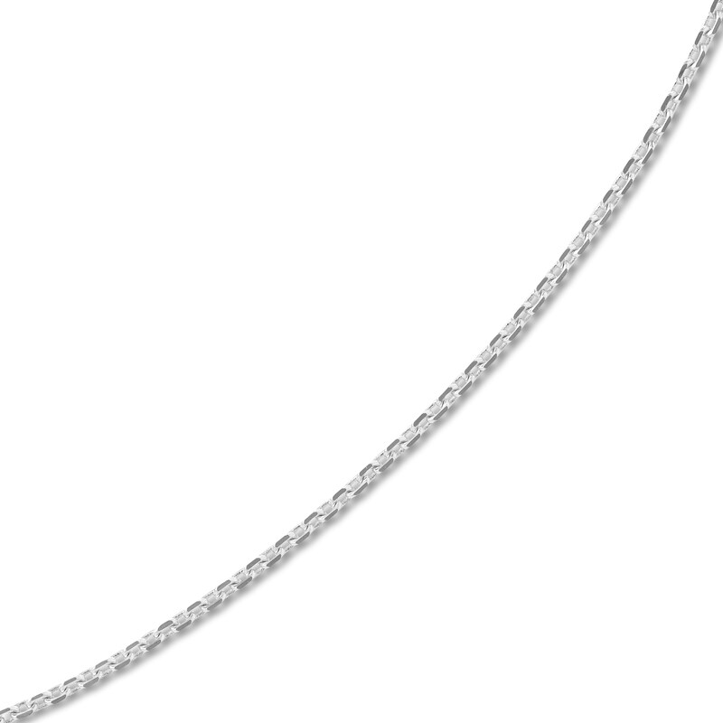 Main Image 2 of Diamond-Cut Solid Cable Chain Necklace 14K White Gold 16" 0.8mm