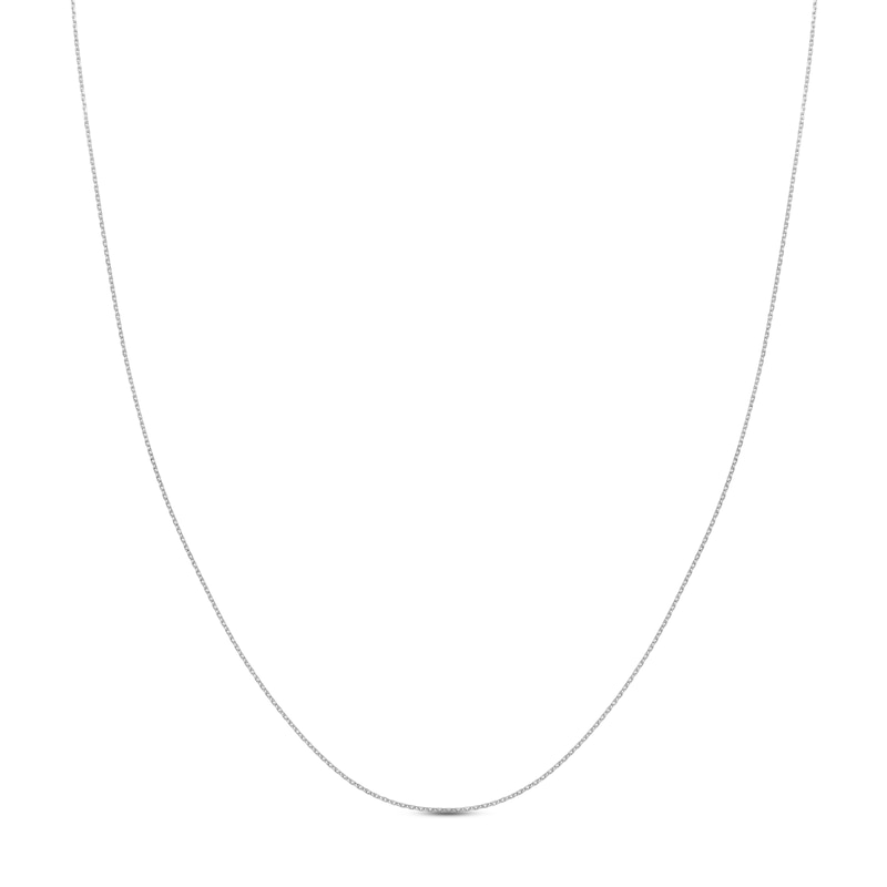 Diamond-Cut Solid Cable Chain Necklace 14K Gold 24" 0.8mm