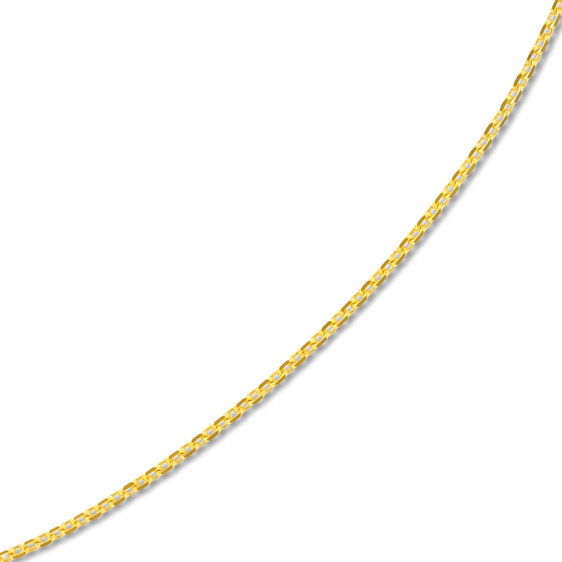 Main Image 2 of Diamond-Cut Solid Cable Chain Necklace 14K Yellow Gold 16" 0.8mm