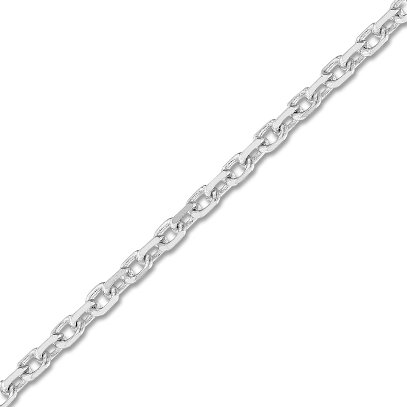 Main Image 2 of Diamond-Cut Solid Cable Chain Necklace 14K White Gold 18" 1.05mm