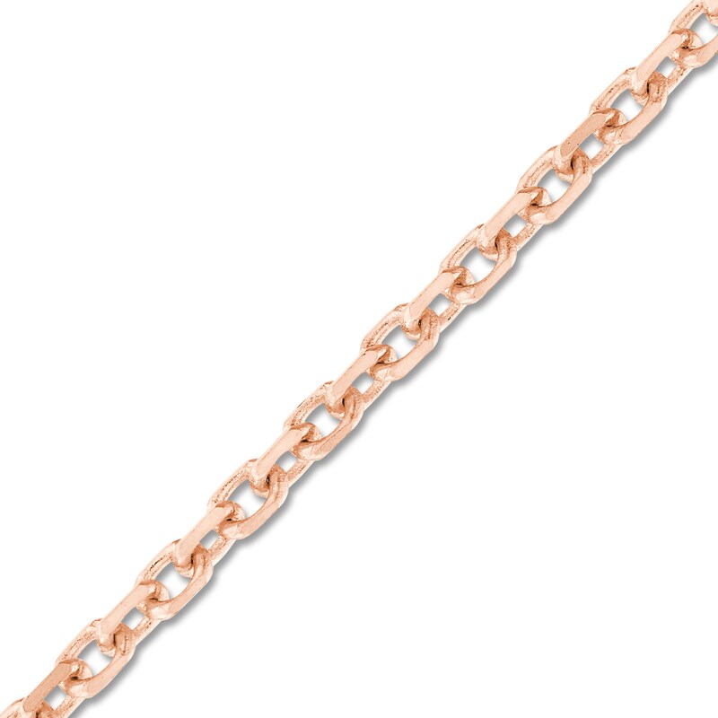 Main Image 2 of Diamond-Cut Solid Cable Chain Necklace 14K Rose Gold 20" 1.05mm