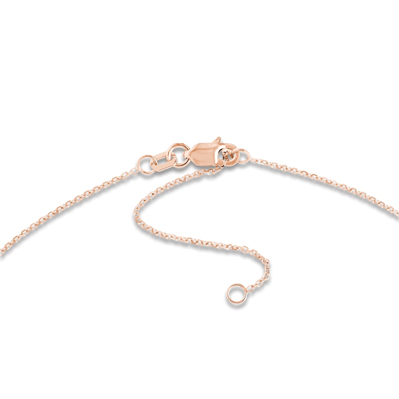 Main Image 3 of Diamond-Cut Solid Cable Chain Necklace 14K Rose Gold 18" 1.05mm