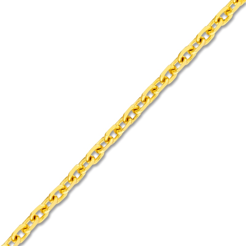 Main Image 2 of Diamond-Cut Solid Cable Chain Necklace 14K Yellow Gold 18" 1.05mm