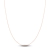 Thumbnail Image 1 of Diamond-Cut Solid Cable Chain Necklace 14K Rose Gold 20" 1.15mm