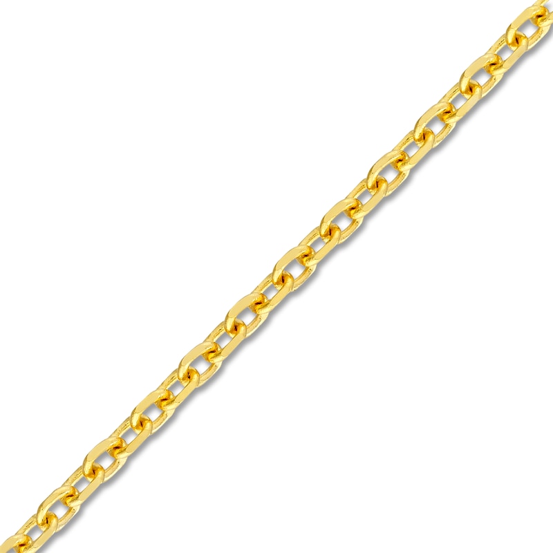 Main Image 2 of Diamond-Cut Solid Cable Chain Necklace 14K Yellow Gold 16" 1.15mm