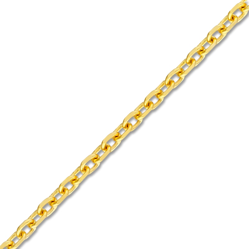Main Image 2 of Diamond-Cut Solid Cable Chain Necklace 14K Yellow Gold 24" 1.15mm