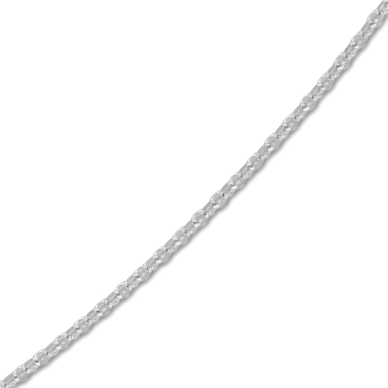 Main Image 2 of Diamond-Cut Solid Cable Chain Necklace 14K White Gold 20" 1.5mm