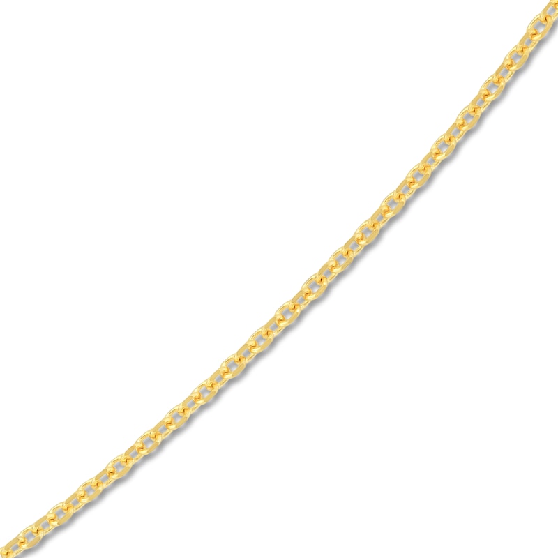Main Image 2 of Diamond-Cut Solid Cable Chain Necklace 14K Yellow Gold 18" 1.5mm
