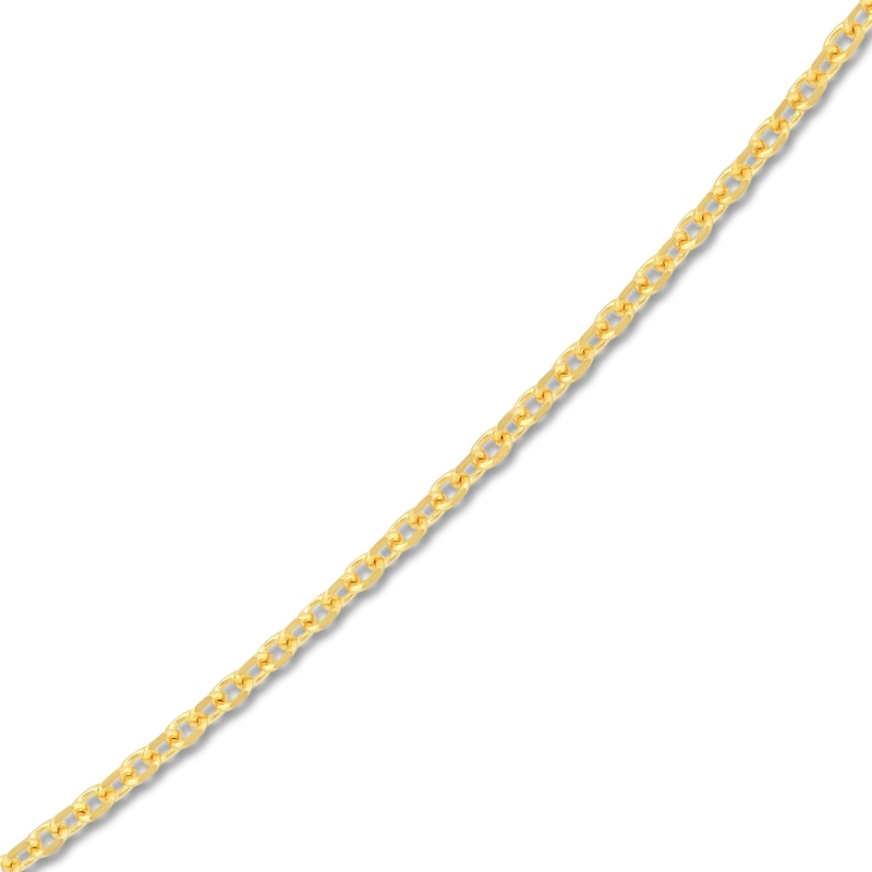 Main Image 2 of Diamond-Cut Solid Cable Chain Necklace 14K Yellow Gold 24" 1.5mm