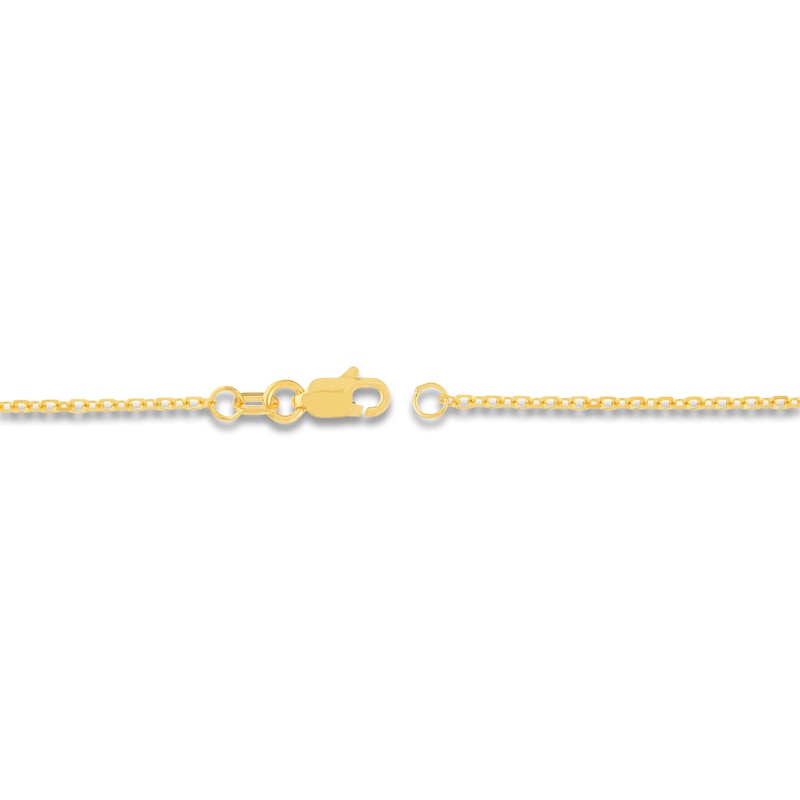 Main Image 3 of Diamond-Cut Solid Cable Chain Necklace 14K Yellow Gold 24" 1.5mm