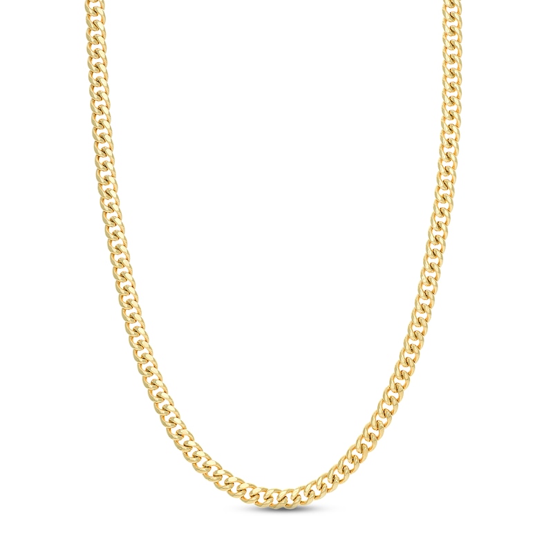 Main Image 1 of Hollow Curb Link Necklace 14K Yellow Gold 24" 7.4mm