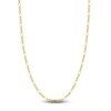 Thumbnail Image 1 of Solid Figaro Chain Necklace 14K Two-Tone Gold 18&quot; 3.9mm