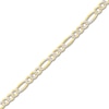 Thumbnail Image 2 of Solid Figaro Chain Necklace 14K Two-Tone Gold 18&quot; 3.9mm
