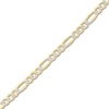 Thumbnail Image 2 of Solid Figaro Chain Necklace 14K Two-Tone Gold 20" 3.9mm