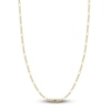 Thumbnail Image 1 of Solid Figaro Chain Necklace 14K Two-Tone Gold 22" 3.9mm