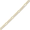 Thumbnail Image 2 of Solid Figaro Chain Necklace 14K Two-Tone Gold 22" 3.9mm
