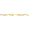 Thumbnail Image 3 of Solid Figaro Chain Necklace 14K Two-Tone Gold 22" 3.9mm