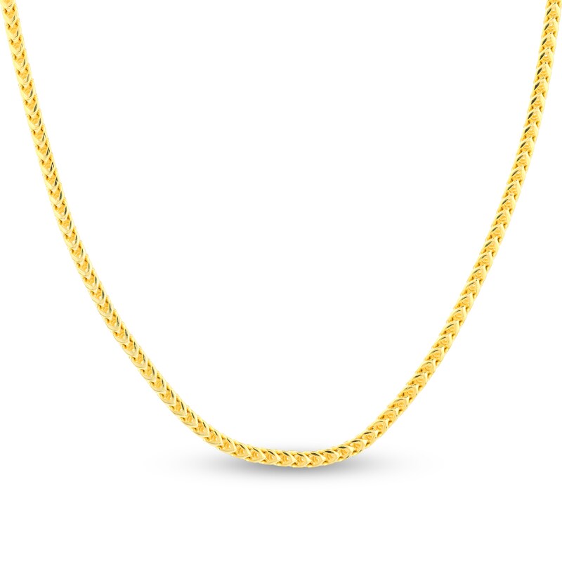 Main Image 1 of Round Solid Franco Chain Necklace 14K Yellow Gold 22" 3mm