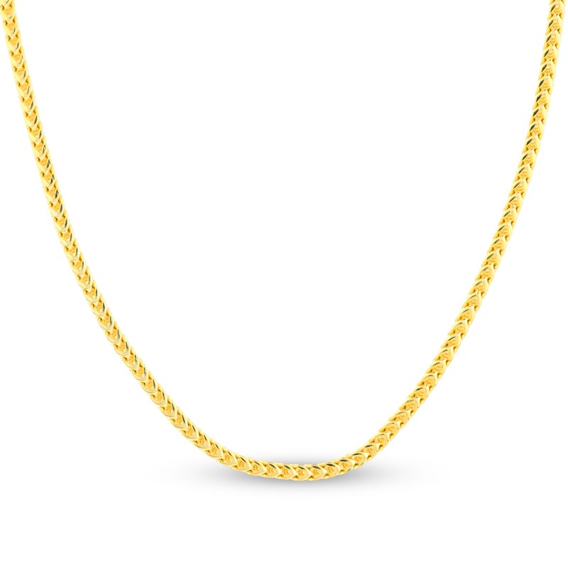 Main Image 1 of Round Solid Franco Chain Necklace 14K Yellow Gold 26" 3mm